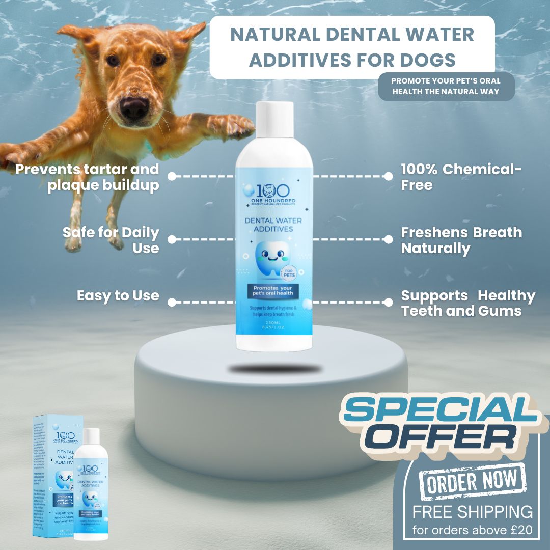 Dental Water Additive for Dogs - Natural & Chemical Free Fresh Breath Solution