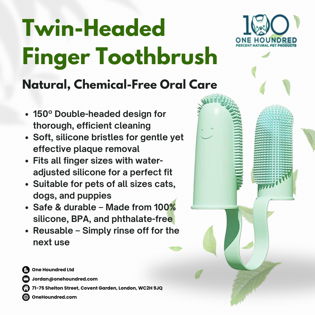 Twin-Headed Finger Toothbrush For Pets – Natural, Chemical-Free Oral Care